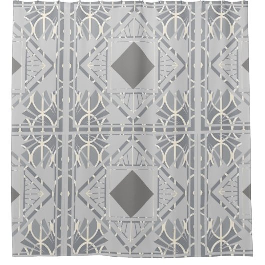 Rideau de douche en diamant gris argent (Devant)