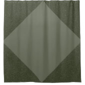 Rideau de douche en diamant vert de mousse géométr (Devant)