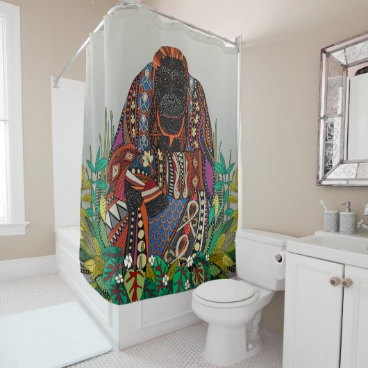 rideau de douche en étain (En situation)