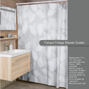 Rideau de douche en feuillage paisible
