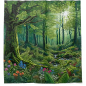 Rideau de douche en forêt enchantée (Devant)