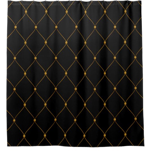 Rideau de douche en maille d'or noir (Devant)