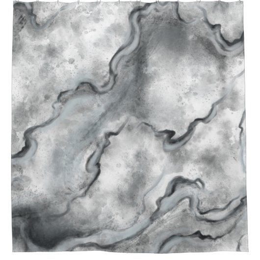 Rideau de douche en marbre gris (Devant)