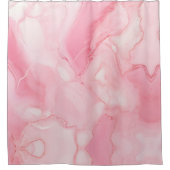 Rideau de douche en marbre rose moderne (Devant)