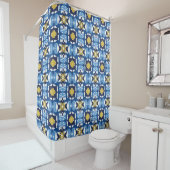 Rideau de douche en mosaïque moderne (En situation)
