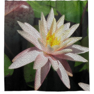 Rideau de douche en mosaïque nénuphar