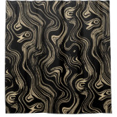 Rideau de douche en or marbré (Devant)