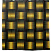 Rideau de douche en or noir treillis doré (Devant)