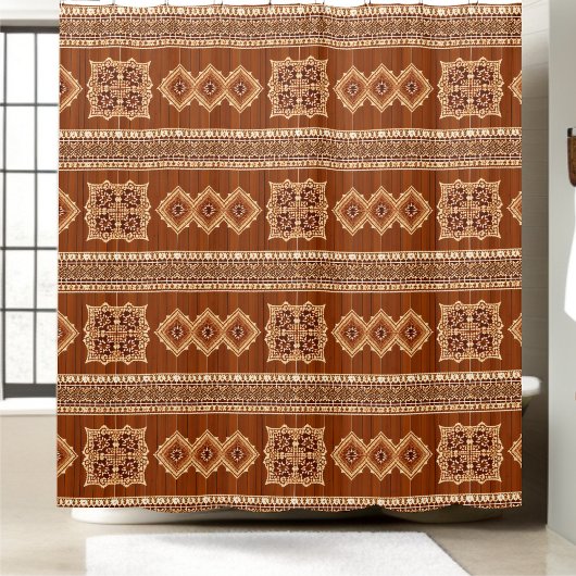 Rideau de douche en plastique rustique Style 2