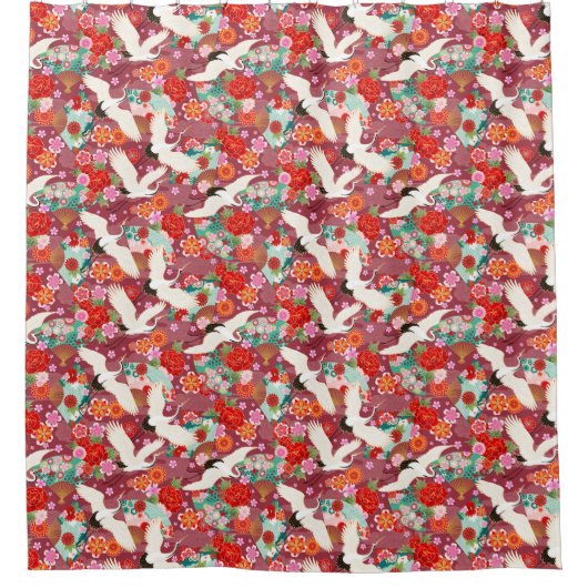 Rideau de douche en soie asiatique (Devant)