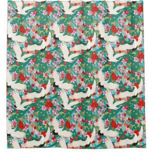 Rideau de douche en soie asiatique