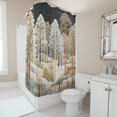 Rideau de douche en surface neige hiver (En situation)