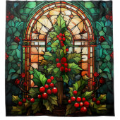 Rideau de douche en verre de Noël (Devant)