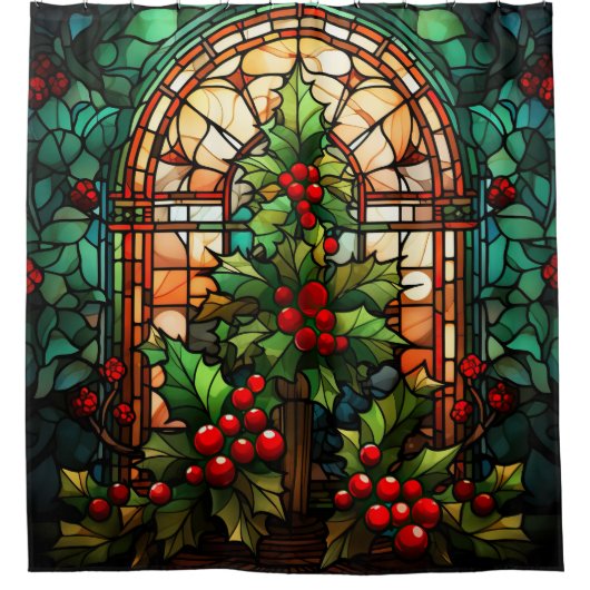 Rideau de douche en verre de Noël (Devant)