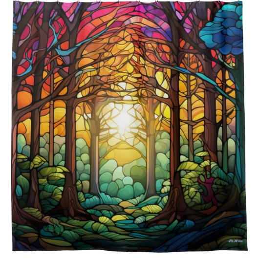 rideau de douche en vitrail (Devant)