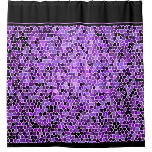 Rideau de douche en vitrail violet (Devant)