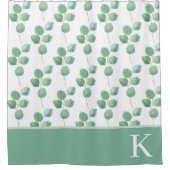 Rideau de douche Eucalyptus Monogrammé (Devant)