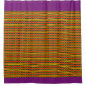 Rideau de douche Eurydice avec garniture violette (Devant)