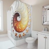 rideau de douche - F871 "Fire Snow Sky" (En situation)