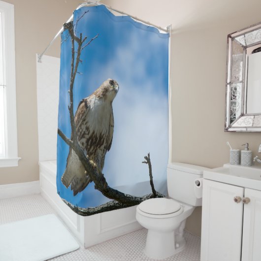 Rideau de douche Faucon à la chasse (En situation)