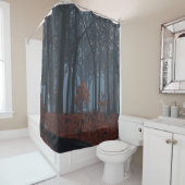 Rideau de douche Feuille d'hiver (En situation)