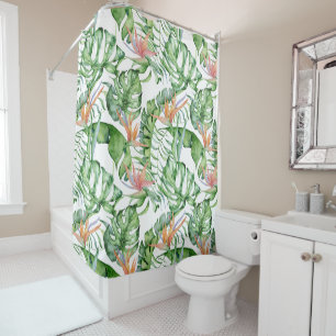 Rideau de douche Feuilles Tropicales