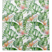 Rideau de douche Feuilles Tropicales (Devant)
