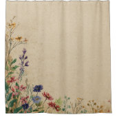 Rideau de douche Fleur sauvage Bohème Rustique Bor (Devant)