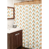 Rideau de douche fleuri beige