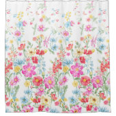 Rideau de douche Fleurs multicolores de printemps (Devant)
