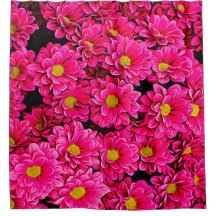 Rideau de douche Fleurs roses