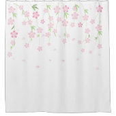 Rideau de douche Fleurs roses et blanches (Devant)