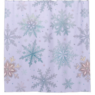 Rideau de douche flocon de neige violet