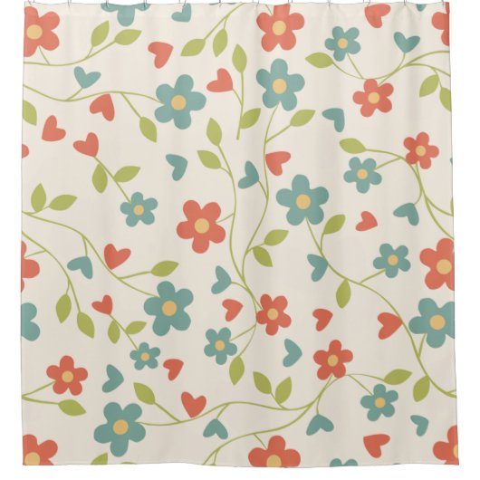 Rideau de douche floral (Devant)