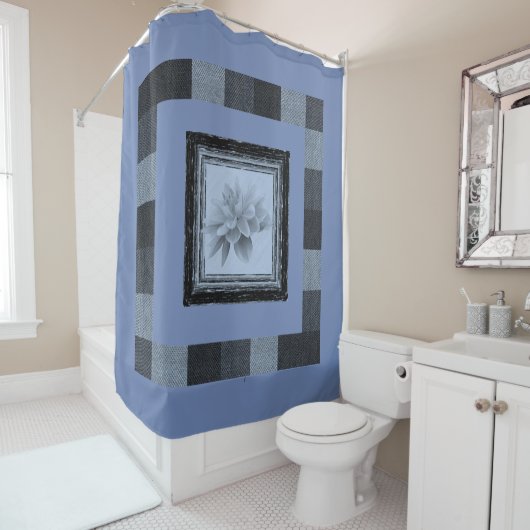 Rideau de douche Floral (En situation)