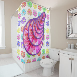 Rideau de douche floral