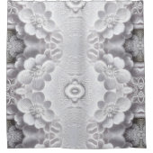 Rideau de douche floral blanc pur (Devant)