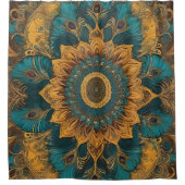 Rideau de douche Floral Boho bleu (Devant)