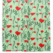 Rideau de douche floral chic rustique Monogram (Devant)