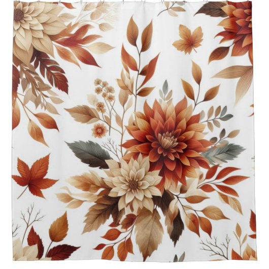 Rideau de douche floral d'automne (Devant)
