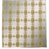 Rideau de douche Floral doré (Devant)