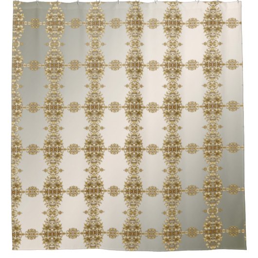 Rideau de douche Floral doré (Devant)