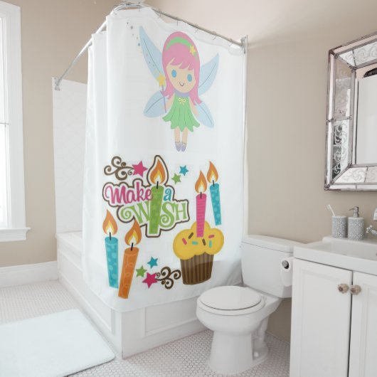 Rideau de douche Floral faire un souhait (En situation)