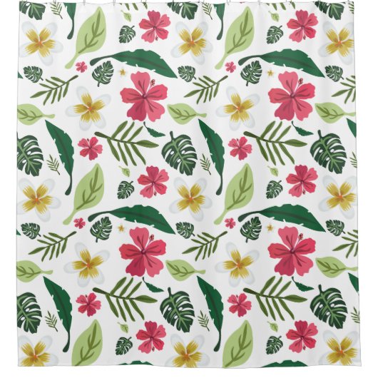 Rideau de douche floral tropical (Devant)