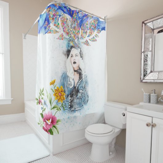 Rideau de douche Floral Victorian (En situation)