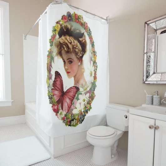 Rideau de douche Floral Victorian (En situation)