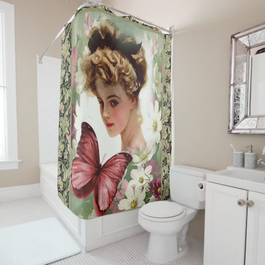 Rideau de douche Floral Victorian (En situation)