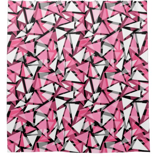 Rideau de douche Formes triangles géométriques san (Devant)