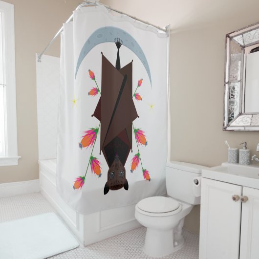 Rideau de douche Fox volant (En situation)