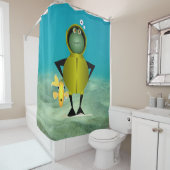 Rideau de douche Frogman (En situation)